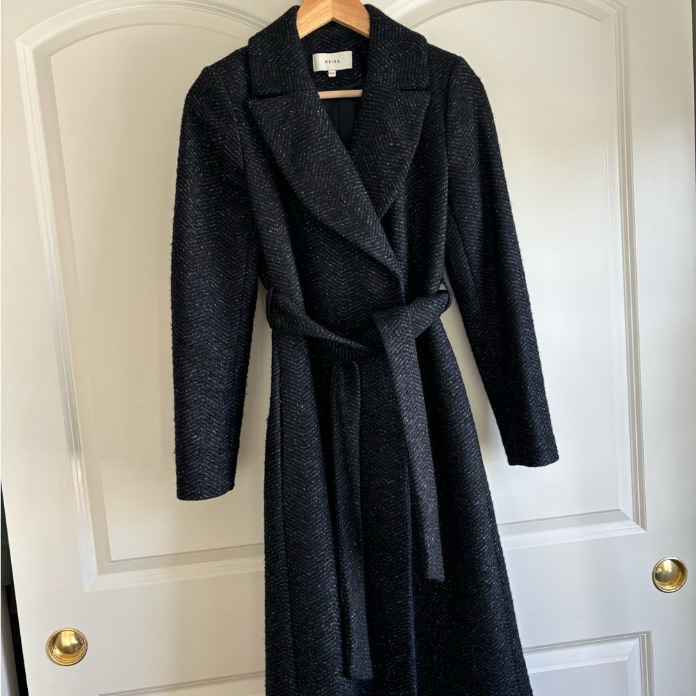 Elegant Black Belted Coat
